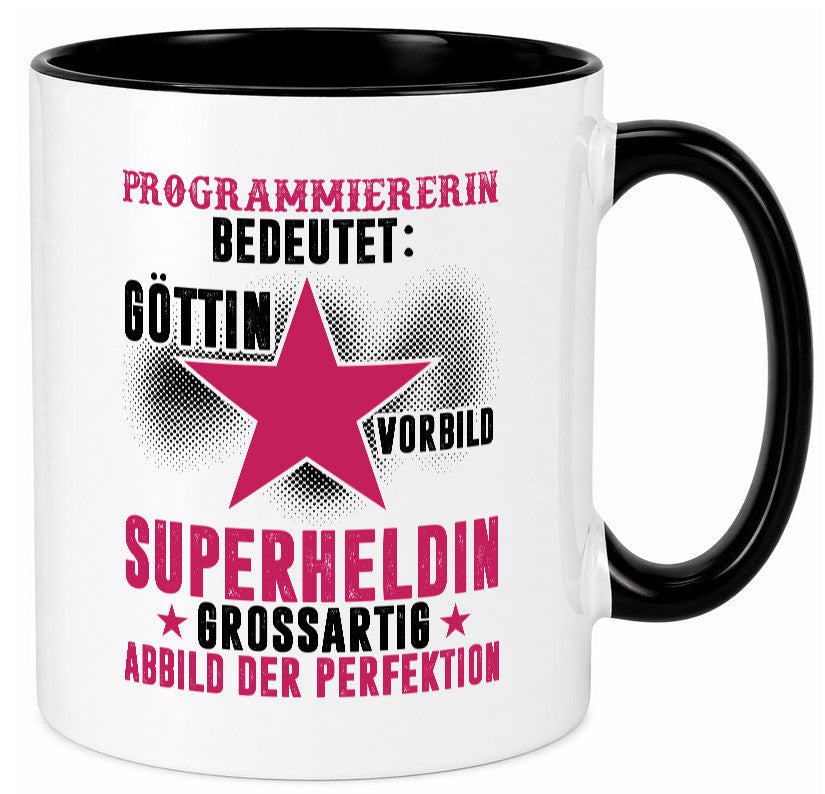 Bedeutung von Programmiererin | Software Entwickler lustiger Spruch Geschenk Tasse