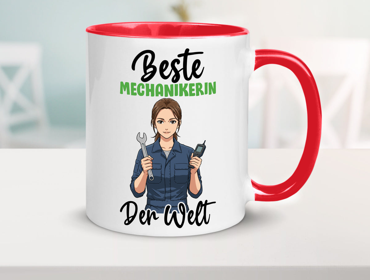 Beste Mechanikerin | KFZ v2 Humor Geschenkidee Tasse