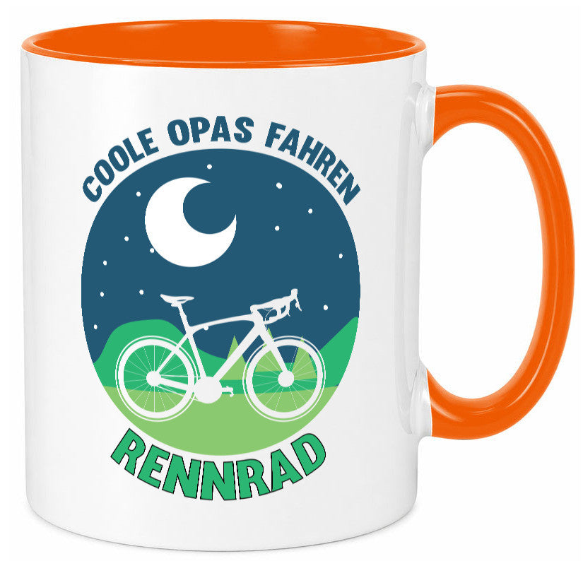 Coole Opas fahren Rennrad | Mond Landschaft Geschenk Familie Geschenkidee
