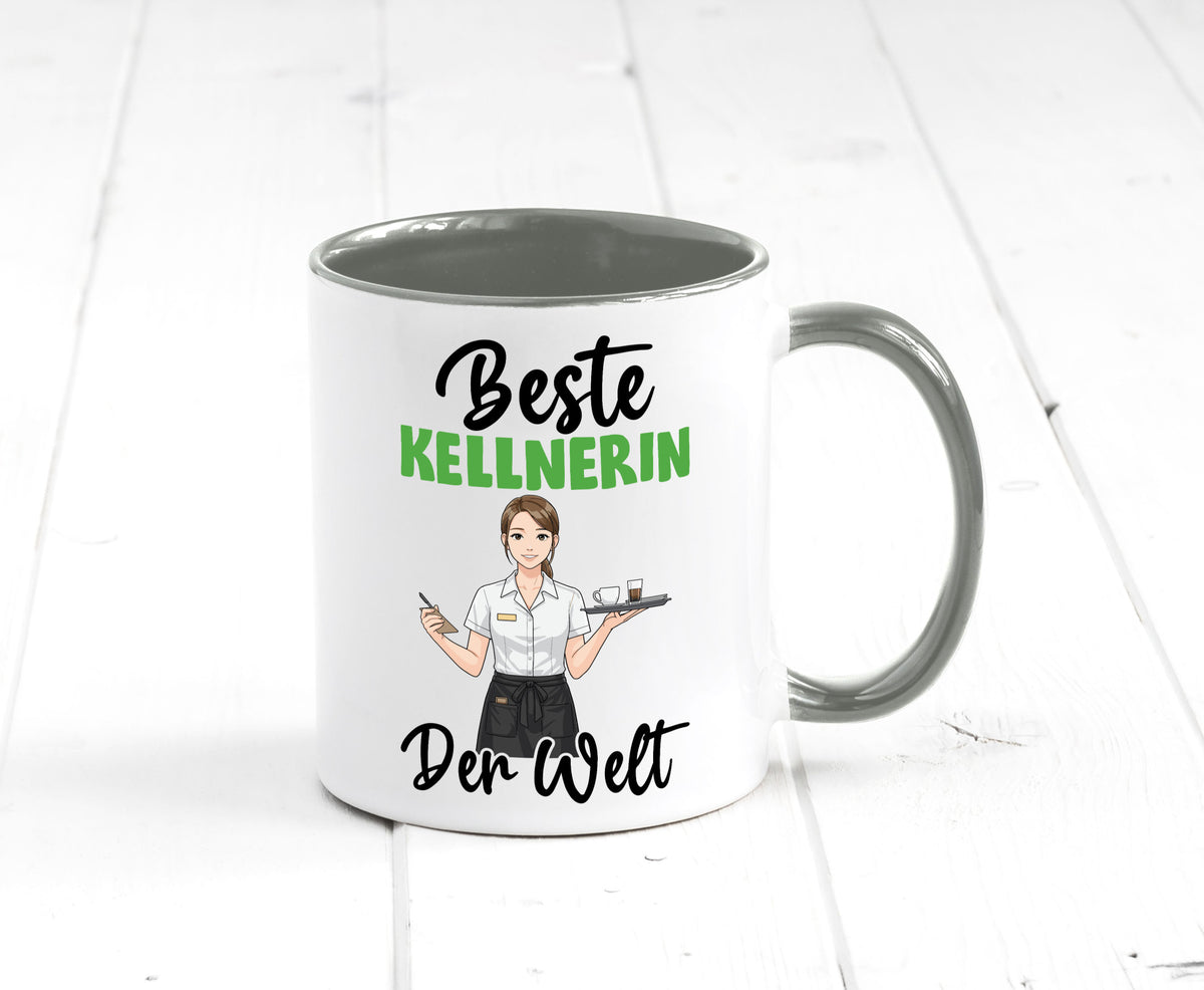 Beste Kellnerin | Beruf kellnern Bedienung v2 Humor Arbeit Kollegen Büro Tasse