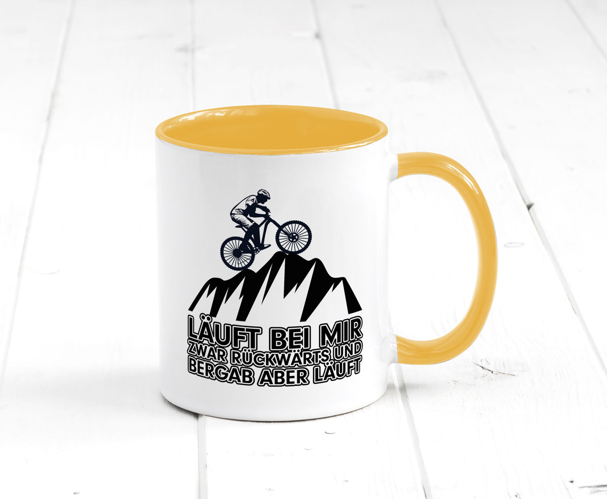 Läuft bei mir | Pechvogel Tasse Radfahrer Statement Humor Geschenkidee