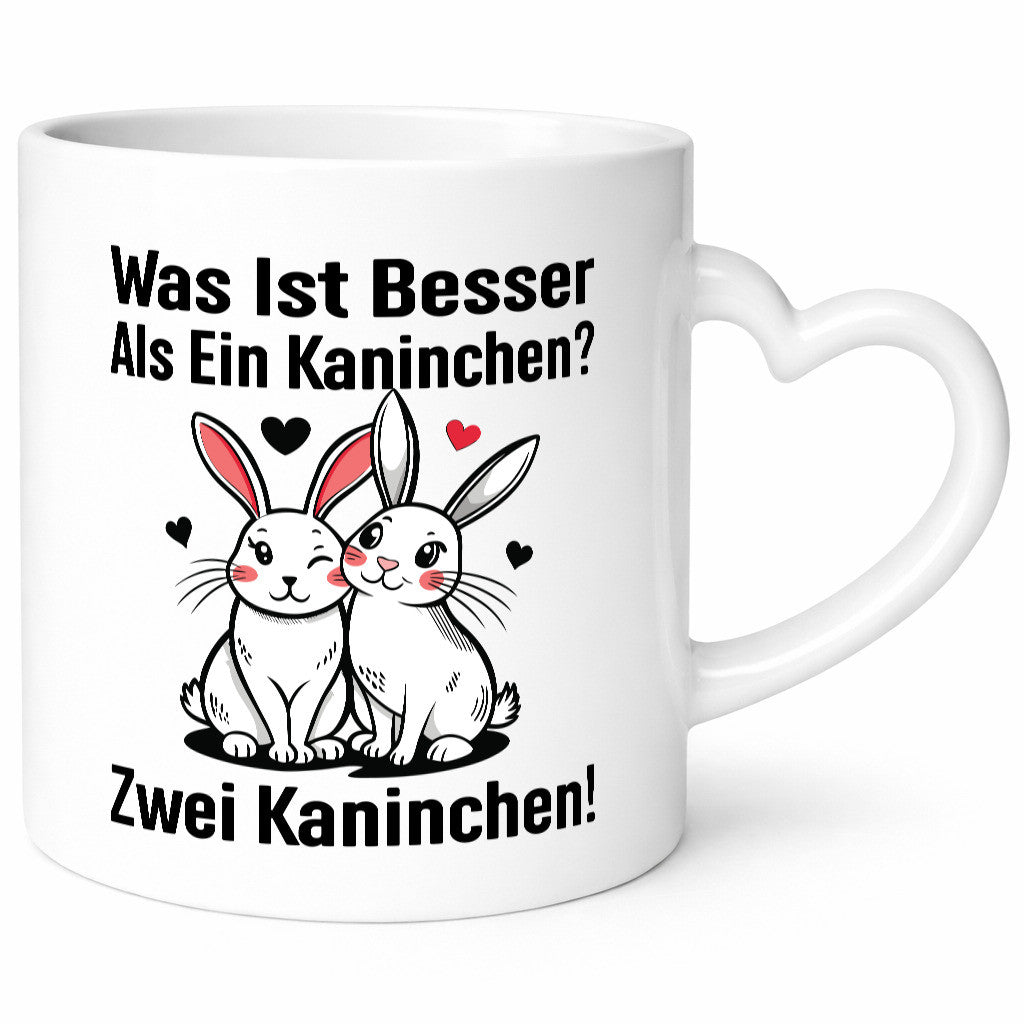 Was ist besser als 1 Kaninchen | Süßes Humor Geschenkidee Tasse