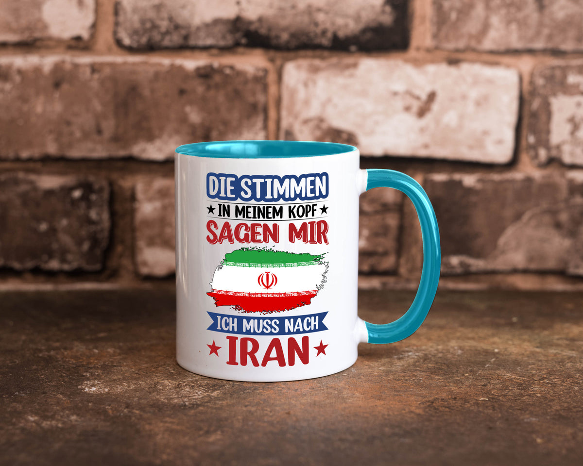 Iran | Urlaub Stimmen in meinem Kopf Traumland Humor Geschenkidee Tasse