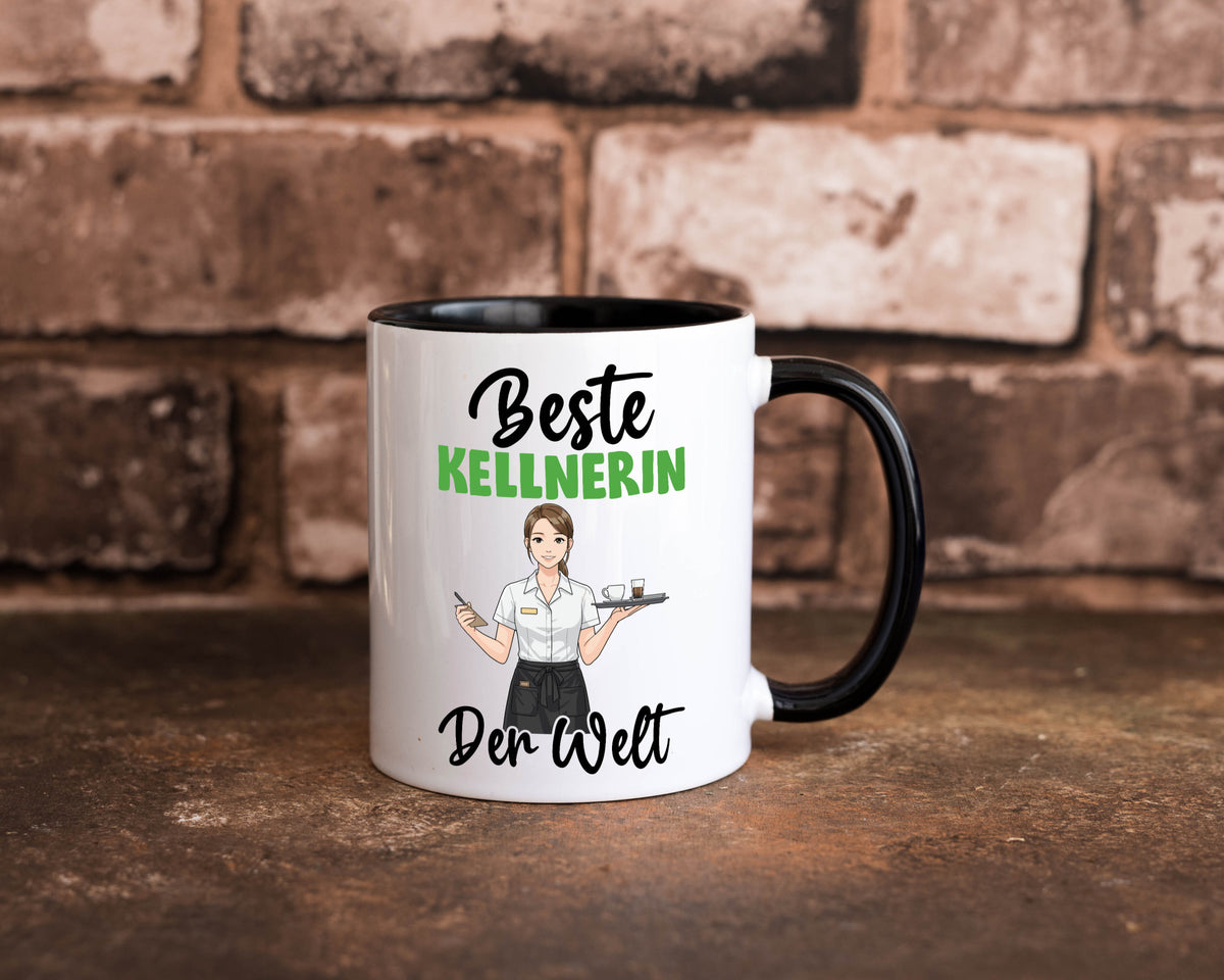Beste Kellnerin | Beruf kellnern Bedienung v2 Humor Arbeit Kollegen Büro Tasse