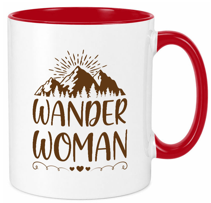 Wander Woman | Berge Herzen Geschenk Familie Geschenkidee lustiger Spruch Tasse