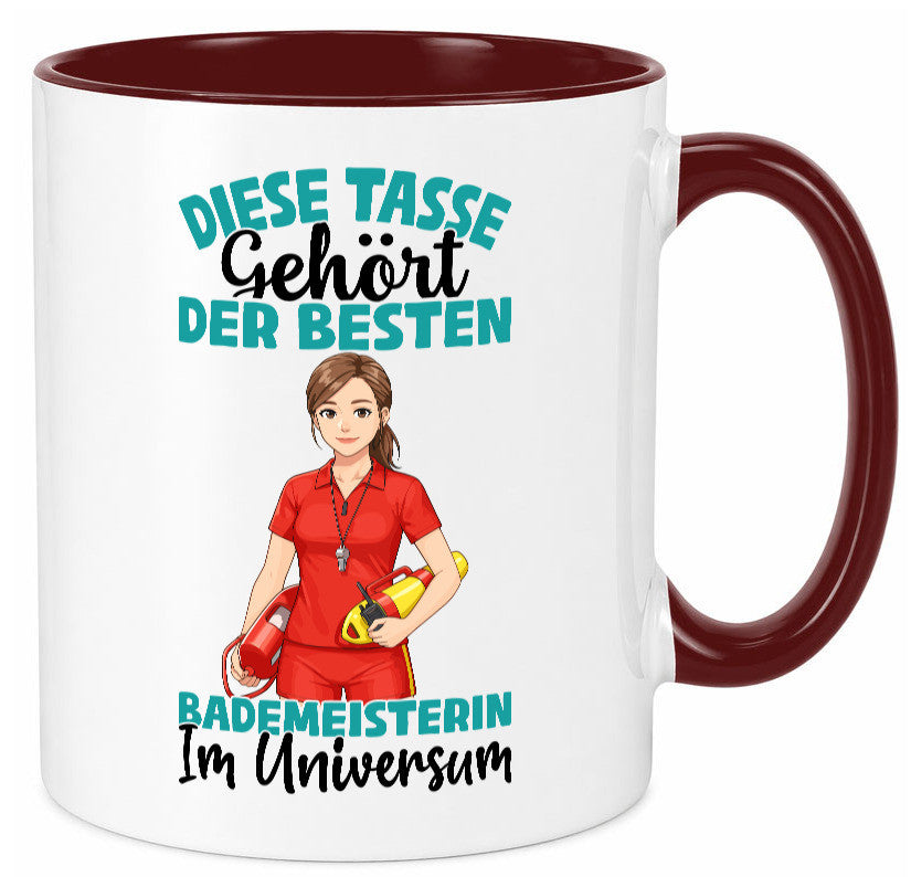 Im Universum: Bademeisterin | Schwimmmeisterin Geschenk Humor Geschenkidee Tasse
