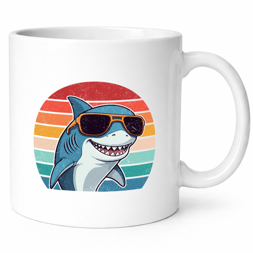 Retro Hai | in Sonnebrille Sunset v2 lustiger Spruch Geschenk Humor