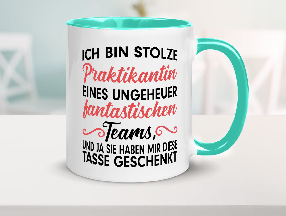 Stolze Praktikantin | Arbeitswelt Tasse Praktikum Geschenk Arbeit Kollegen Büro