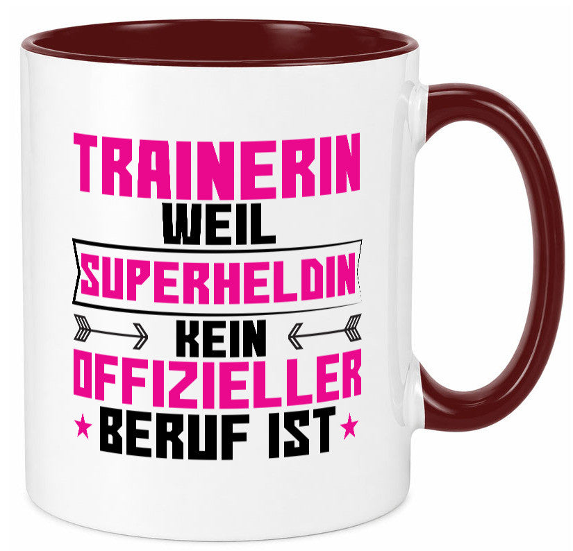 Superheldin Trainerin | Sportverein Humor Geschenkidee Tasse