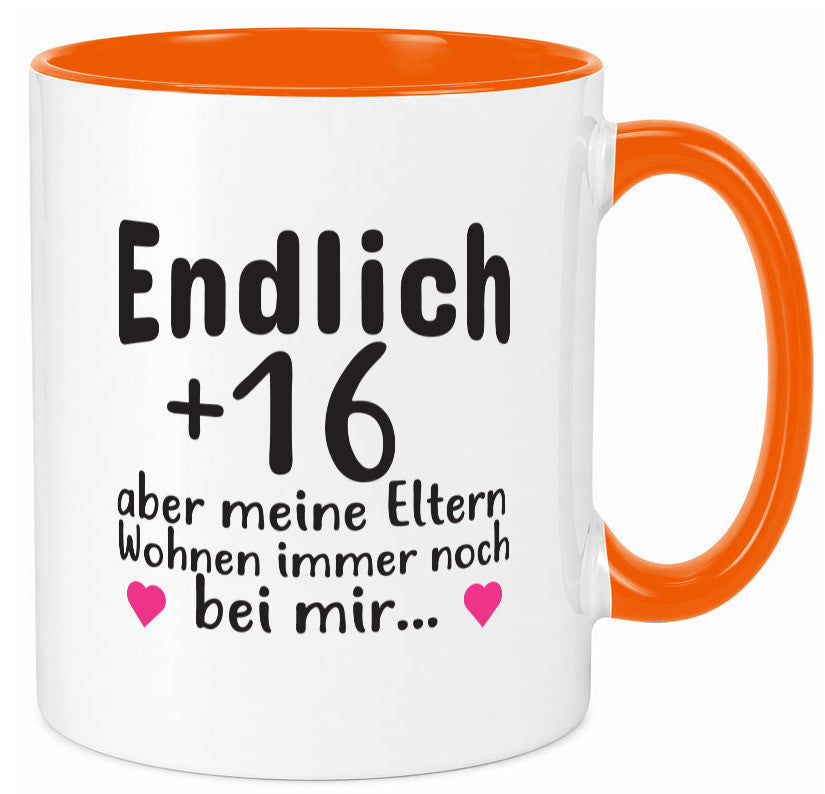 Endlich 16 | Geburtstag Tasse Spruch Mädchen Geschenkidee Humor