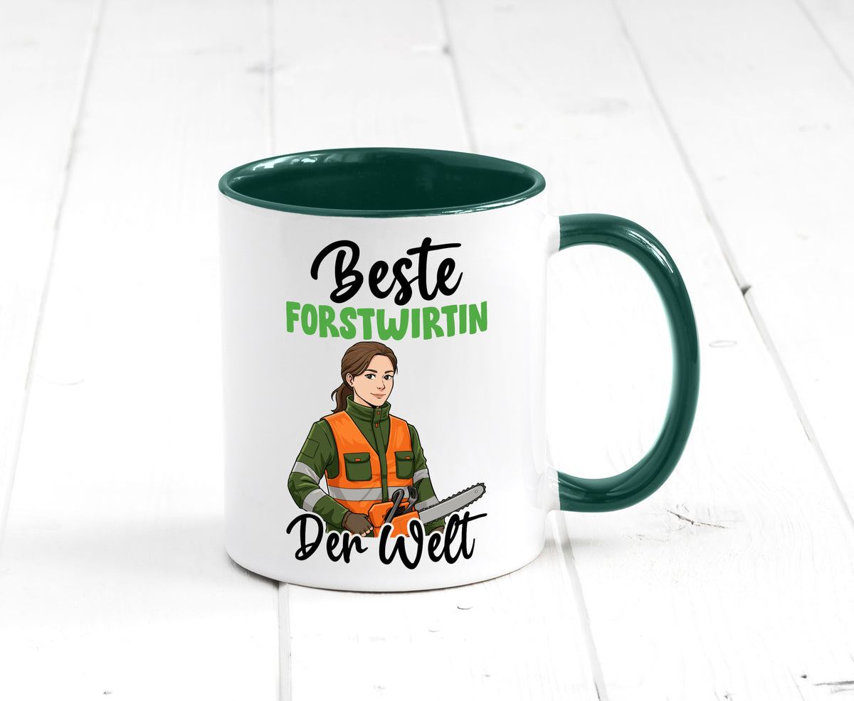 Beste Forstwirtin | Forst Wirtin v2 lustig Humor Geschenkidee Geschenk Tasse