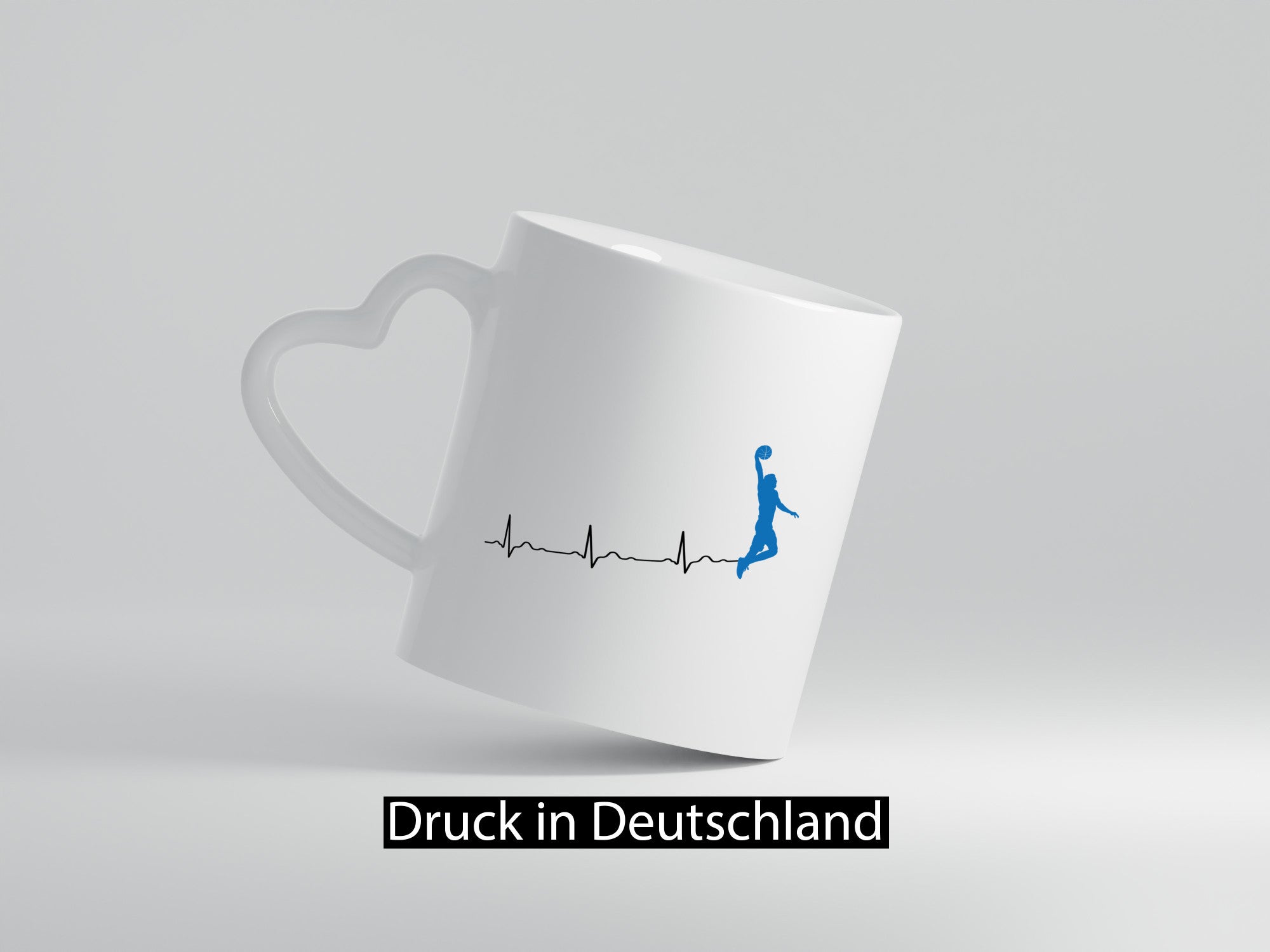 Herzschlag Basketball | Motiv Sport Ballsport Humor Geschenkidee Tasse