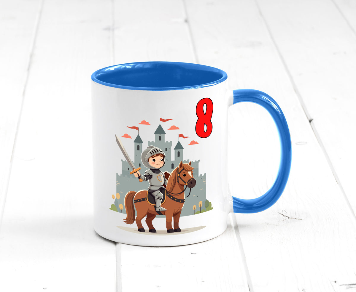 8. Geburtstag | 8 Jahre Ritter Junge Schloss Geschenk Geschenkidee lustiger Tasse
