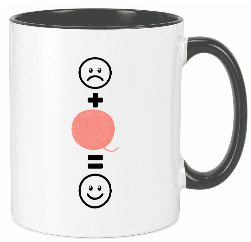 Wolle | Häkeln |Glücklich Geschenk Humor Geschenkidee lustiger Spruch Tasse