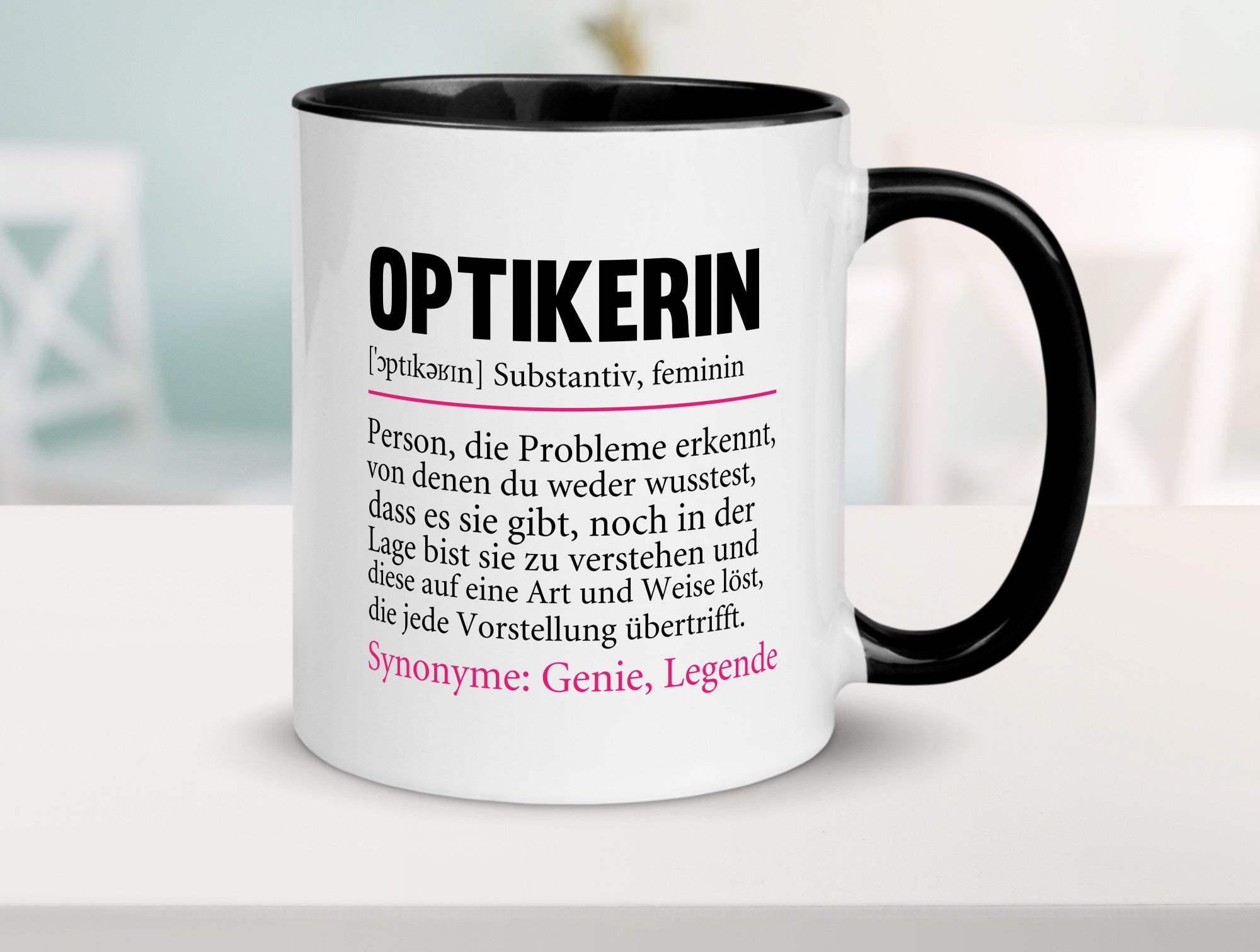 Optikerin | Spruch Humor Beruf Augenoptik Arbeit Kollegen Büro Geschenkidee