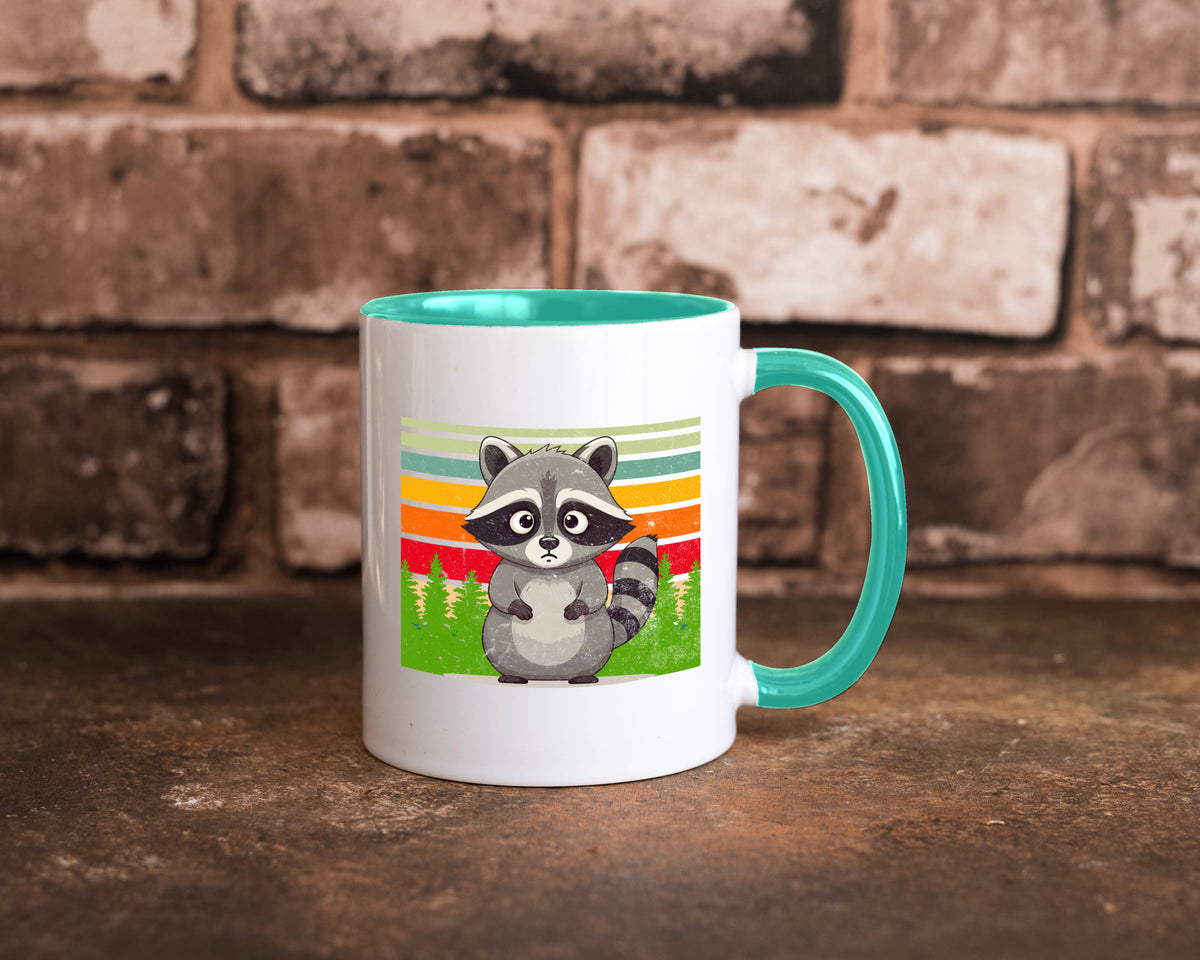 Waschbär | Vintage v2 lustiger Spruch Geschenk Humor Geschenkidee Tasse
