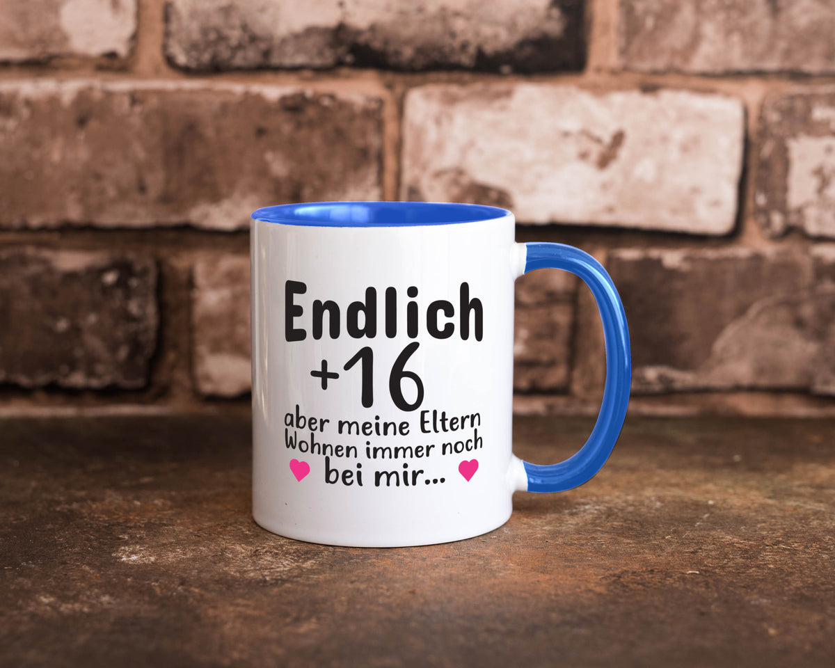 Endlich 16 | Geburtstag Tasse Spruch Mädchen Geschenkidee Humor