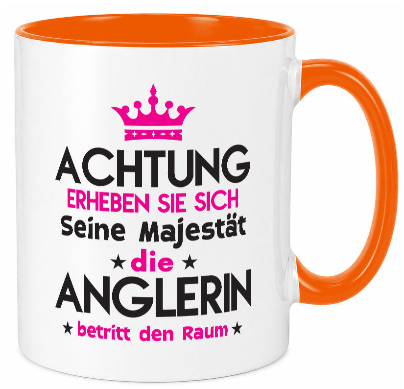Seine Majestät Anglerin | Angeln Fischerin lustiger Spruch Geschenk Humor Tasse