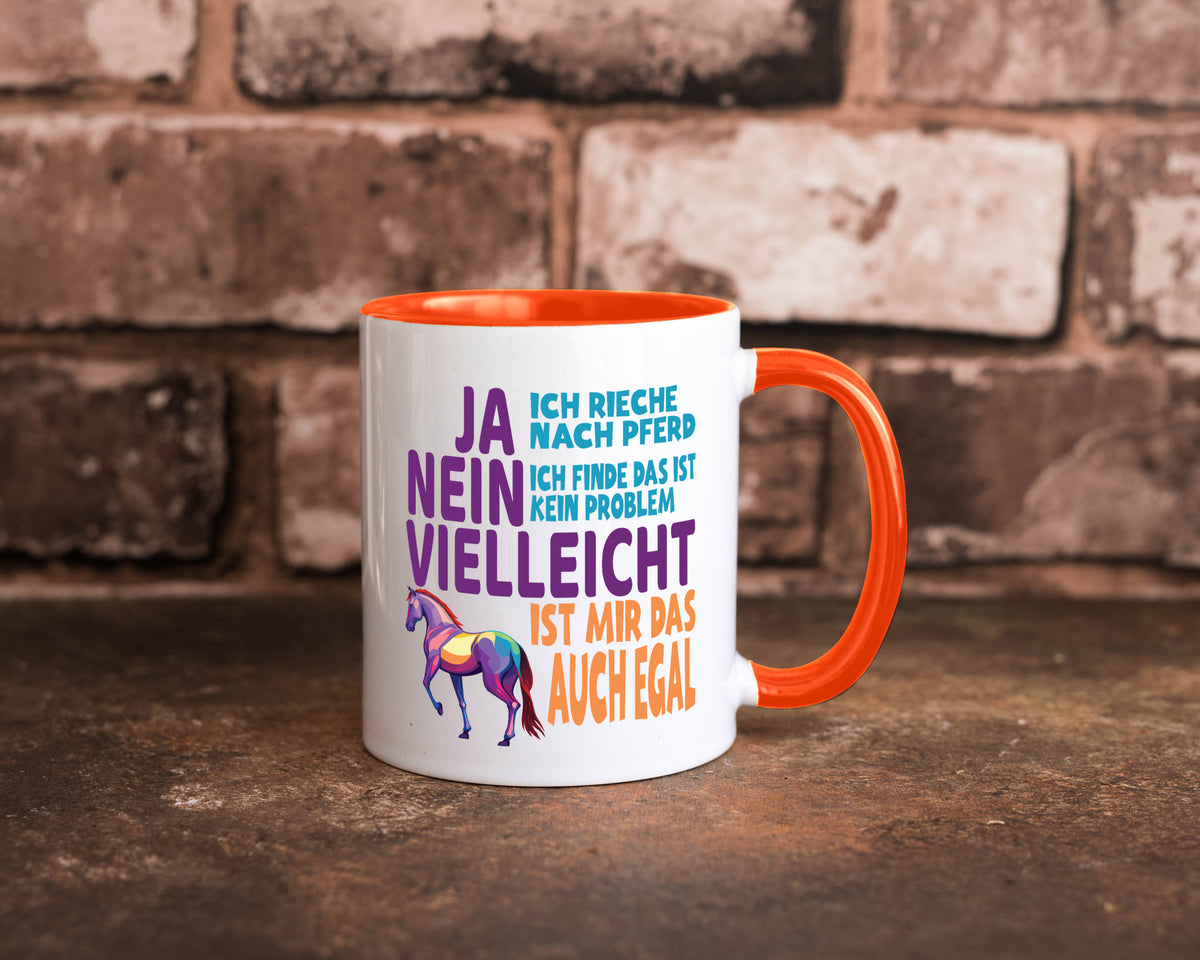 Ja ich Rieche nach Pferd | Reiten Pferdestall lustiger Spruch Geschenk Humor Tasse