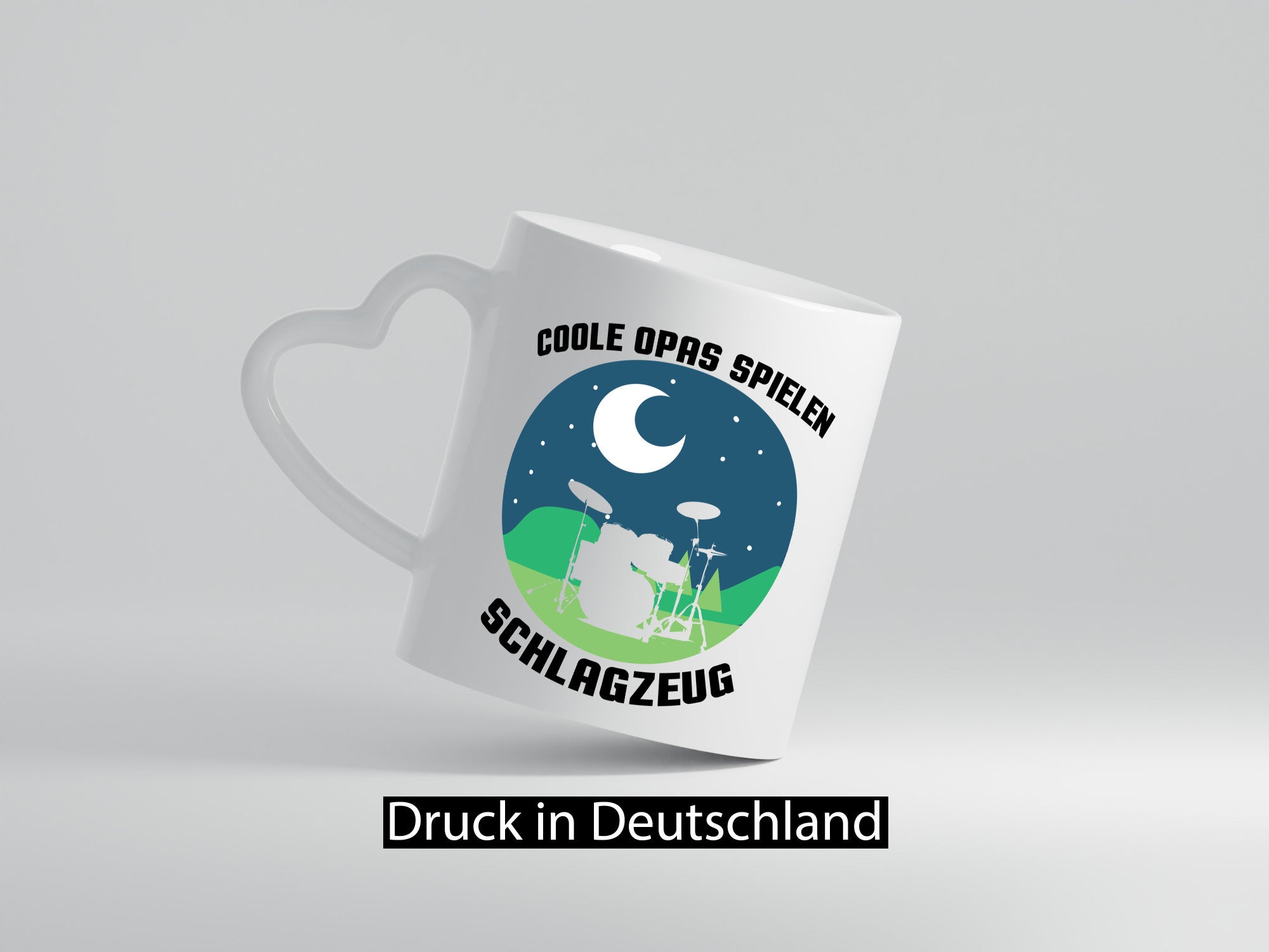 Coole Opas spielen Schlagzeug | Mond lustig Familie Geschenkidee Geschenk Tasse