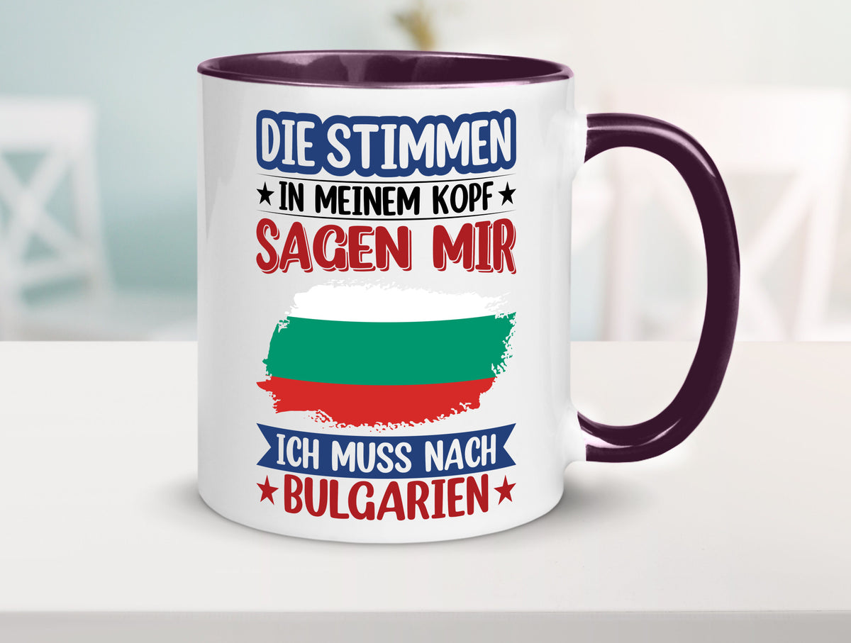 Bulgarien | Urlaub Stimmen in meinem Kopf Traumland Humor Geschenkidee Tasse