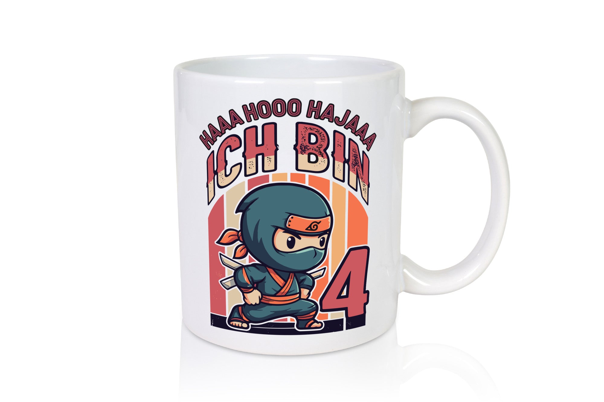 4. Geburtstag | Ninja Junge 4 Jahre lustiger Spruch Geschenk Geschenkidee Tasse
