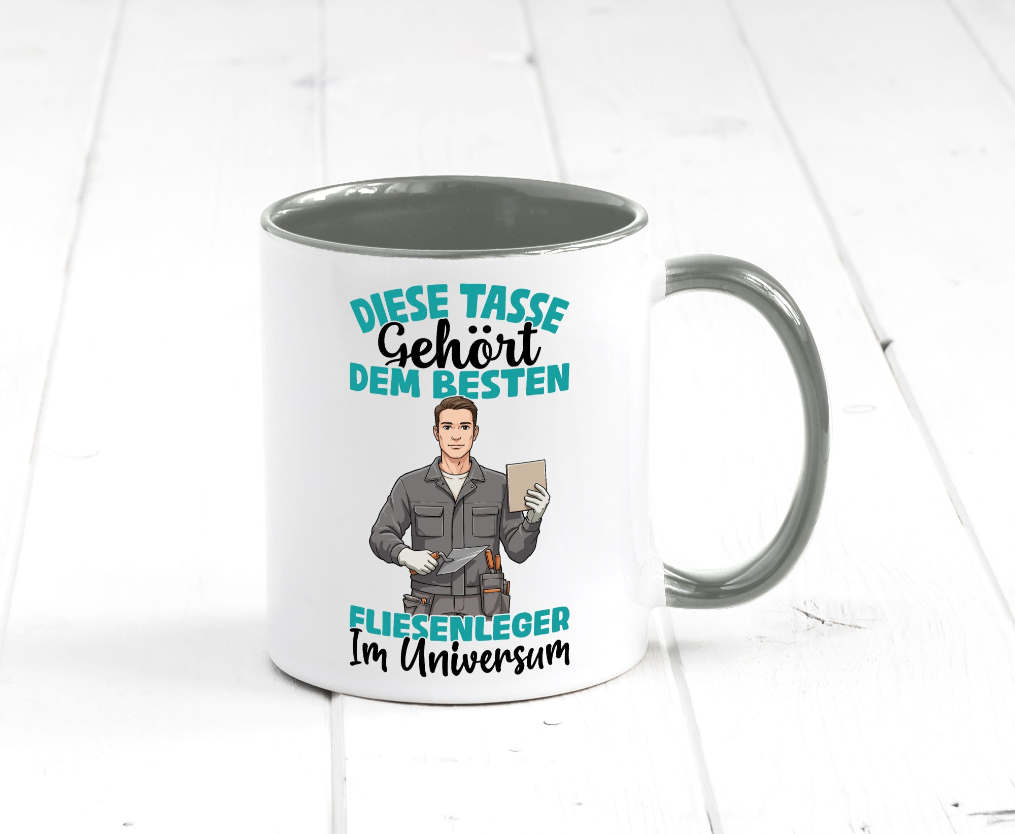 Im Universum: Fliesenleger | Fliesenlegen Bau Geschenk Humor Geschenkidee