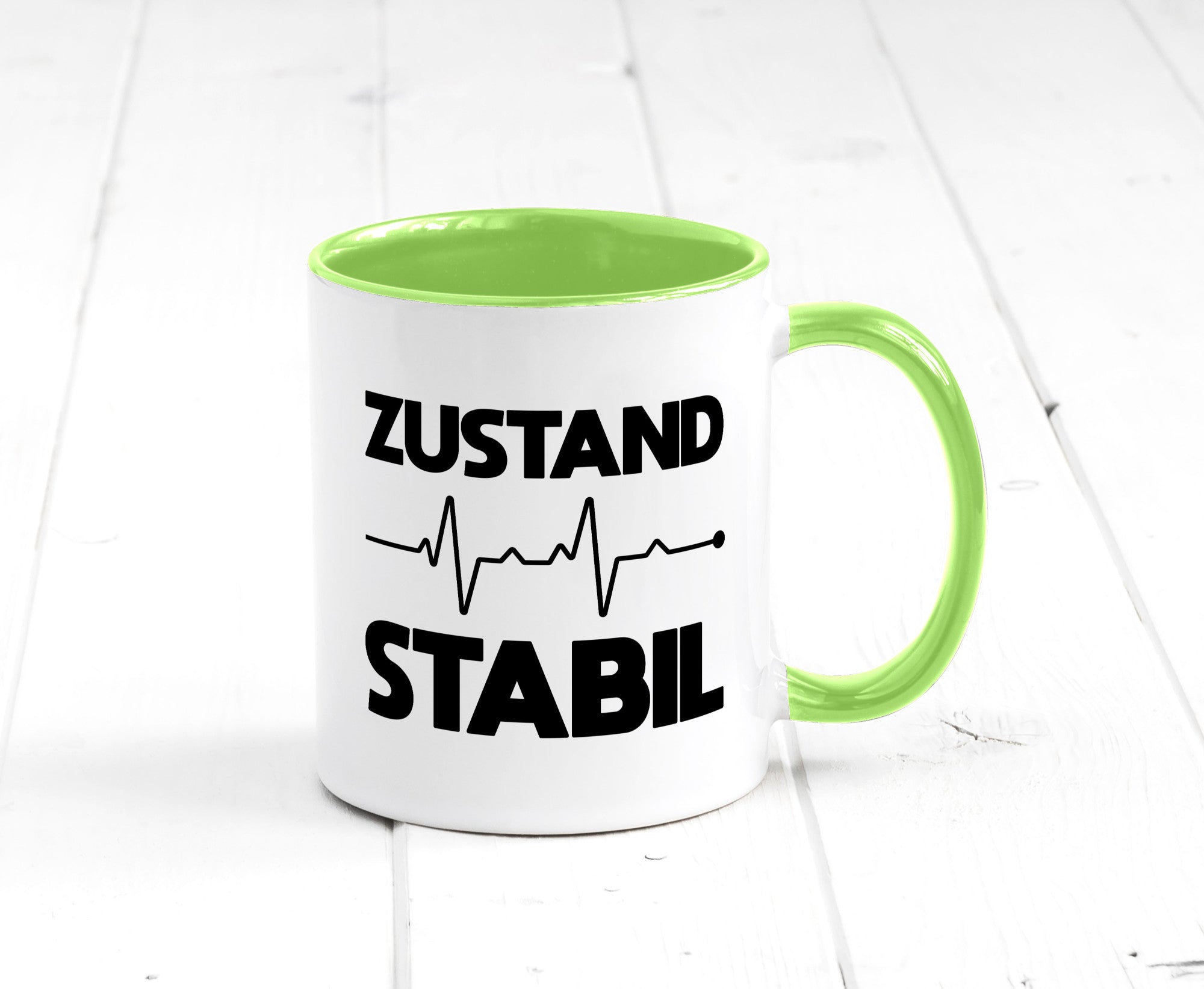 Zustand Stabil | Herzschlag Heartbeat lustiger Spruch Geschenk Humor