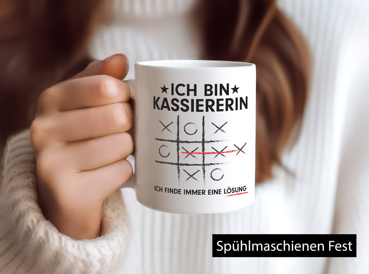 Löse Probleme: Kassiererin Geschenkidee Humor Tasse