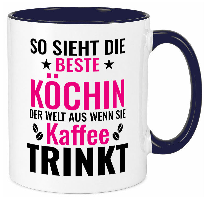 Kaffee trinkt: Köchin | Chefköchin Chefkoch Humor Arbeit Kollegen Büro Tasse