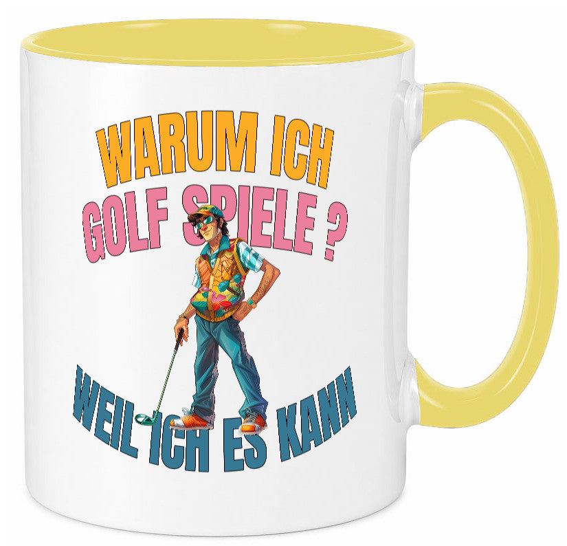 Der Golfspieler, Golfen, Freiheit beim Golfe, lustig Humor Geschenkidee Tasse