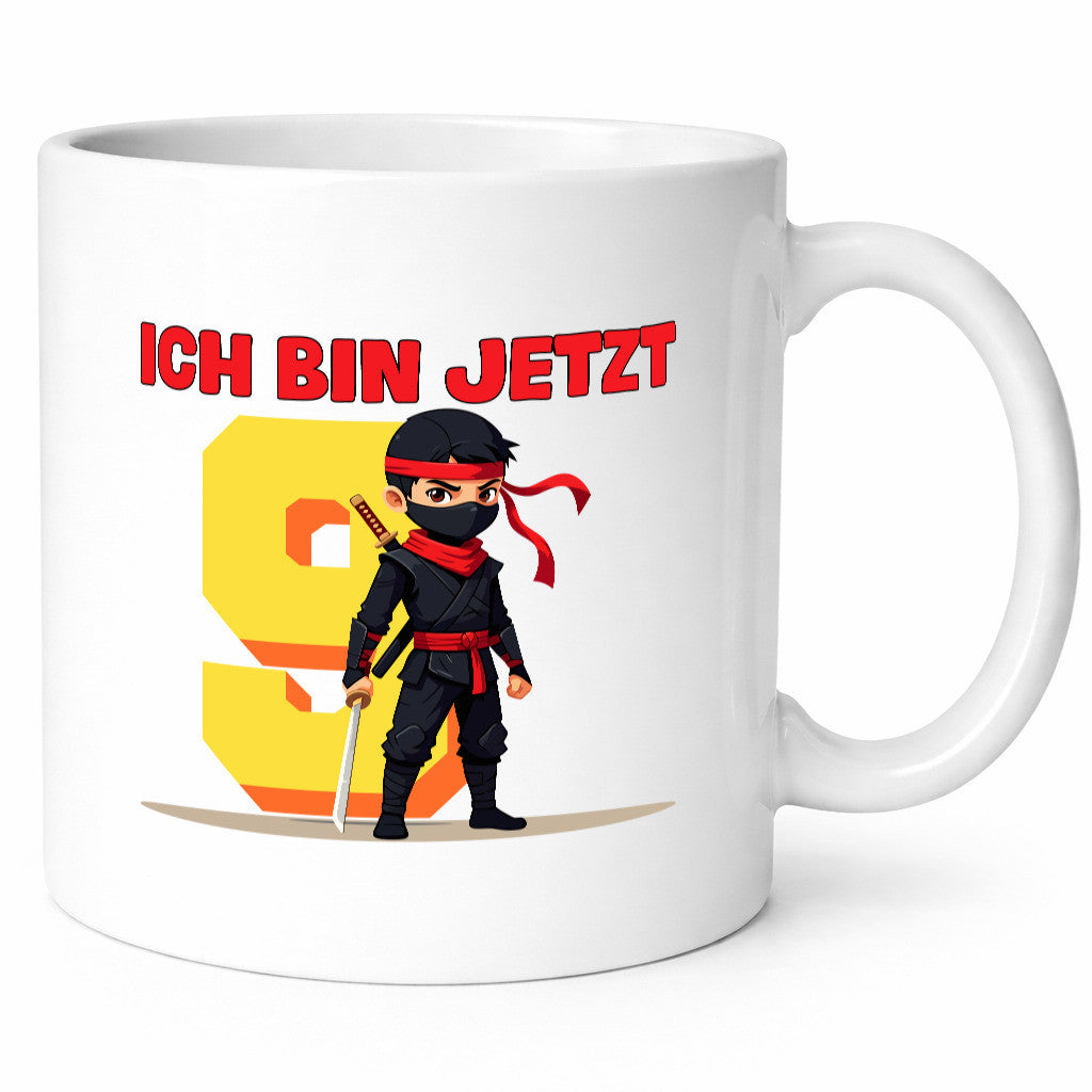9. Geburtstag | 9 Jahre Ninja Kinder Geschenkidee Humor Tasse