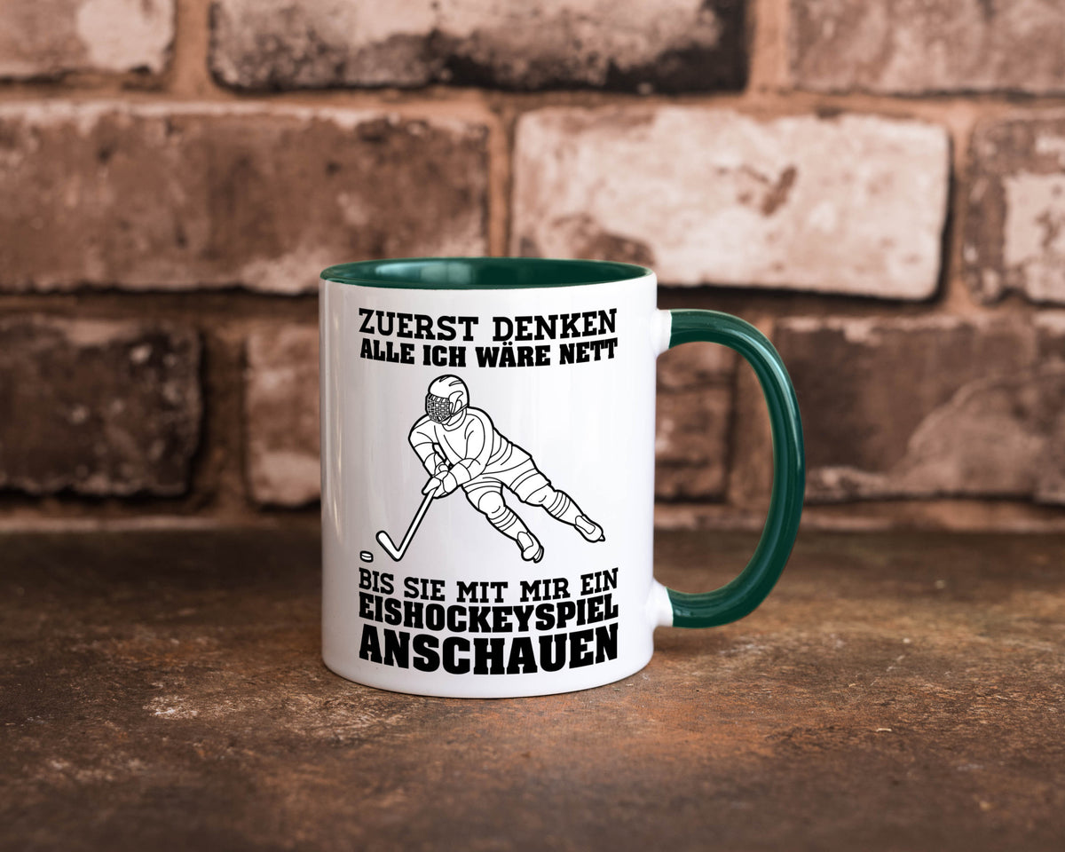 Eishockeyspiel | Eishockeyfan Tasse Eishockeyspieler Humor Geschenkidee