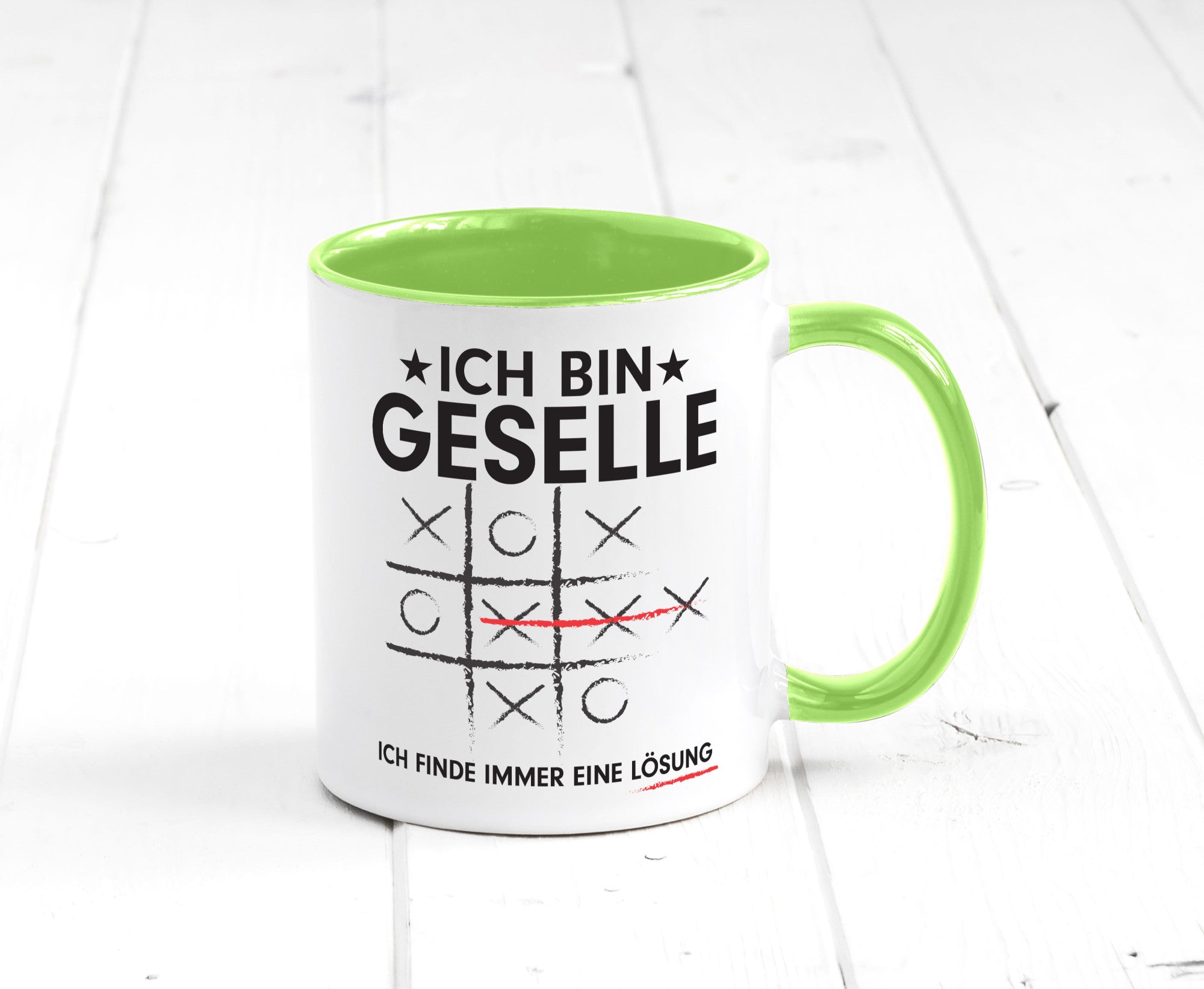 Löse Probleme: Geselle | Handwerker Humor Geschenkidee Tasse