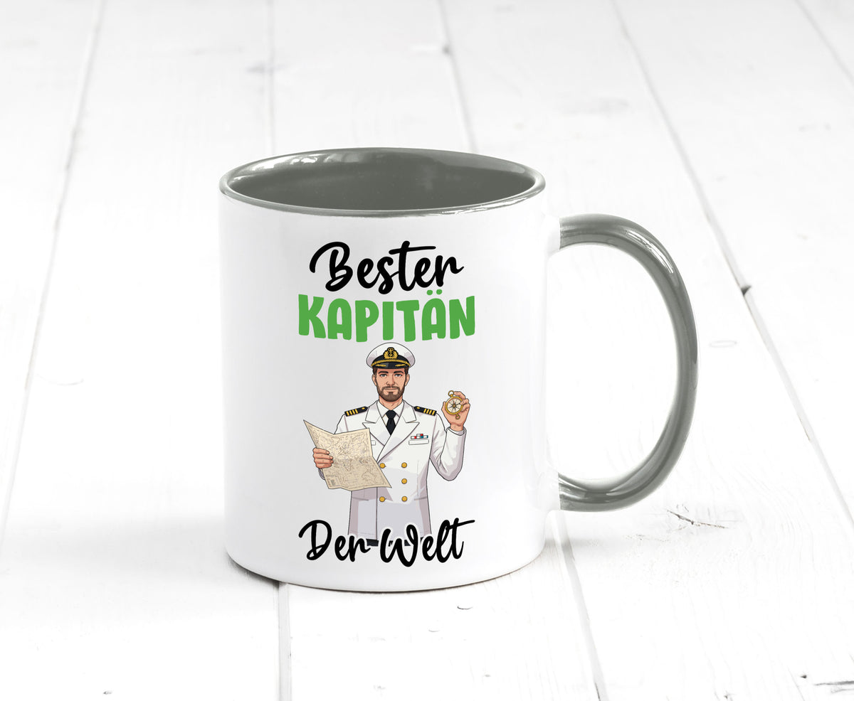 Bester Kapitän | Schiffskapitän Schiff v2 Geschenk Humor Geschenkidee lustiger Tasse