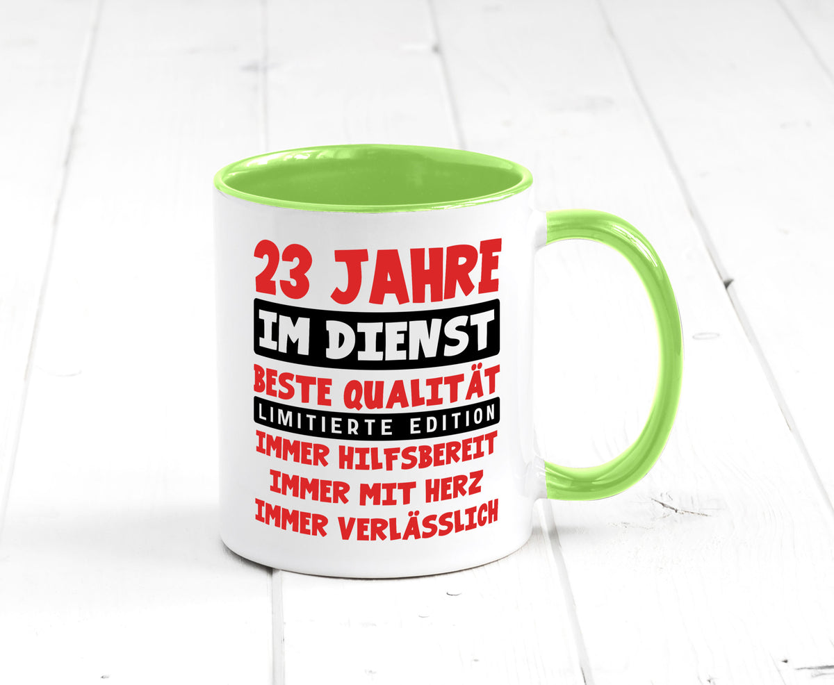 23 Jahre im Dienst | Jubiläum Arbeit v9 Humor Kollegen Büro Geschenkidee Tasse