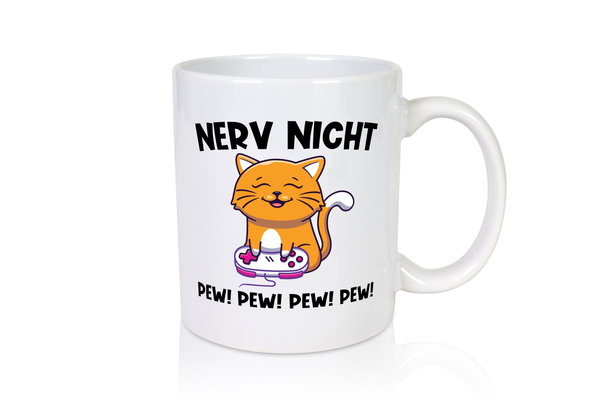Nerv nicht pew | Katze Zocken Gamer Humor Tierliebhaber Geschenkidee Tasse