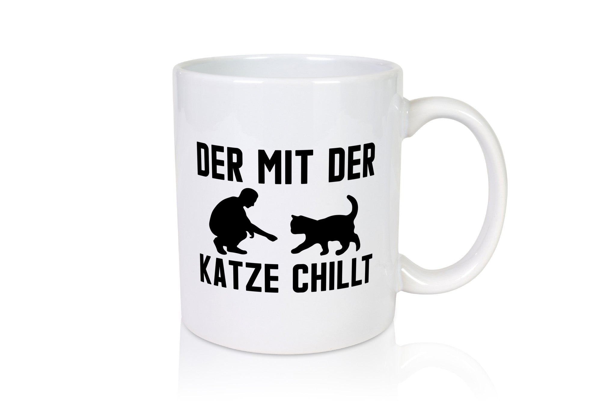 Mit der Katze | Chillen Katzenliebhaber Tierfreund lustiger Spruch Geschenk