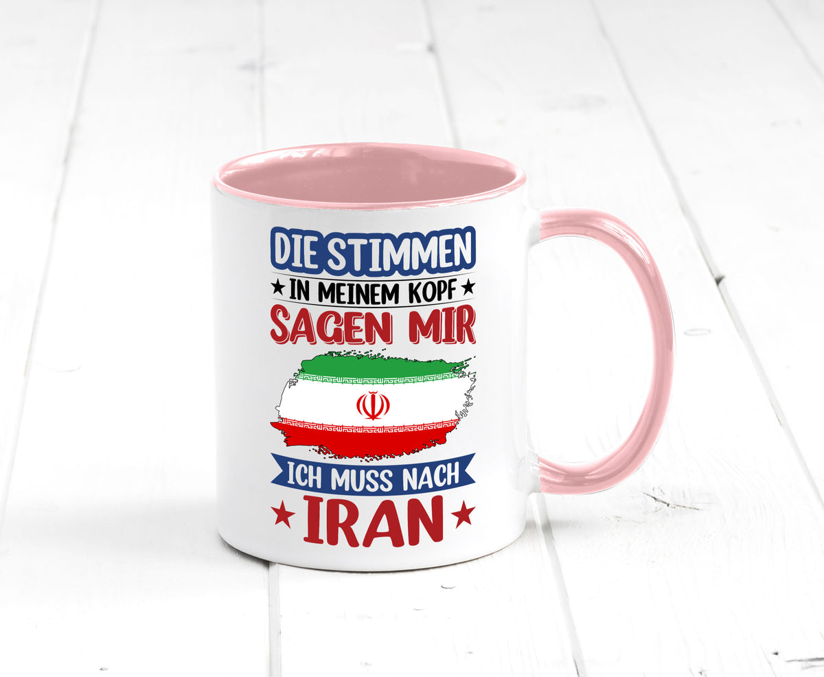 Iran | Urlaub Stimmen in meinem Kopf Traumland Humor Geschenkidee Tasse