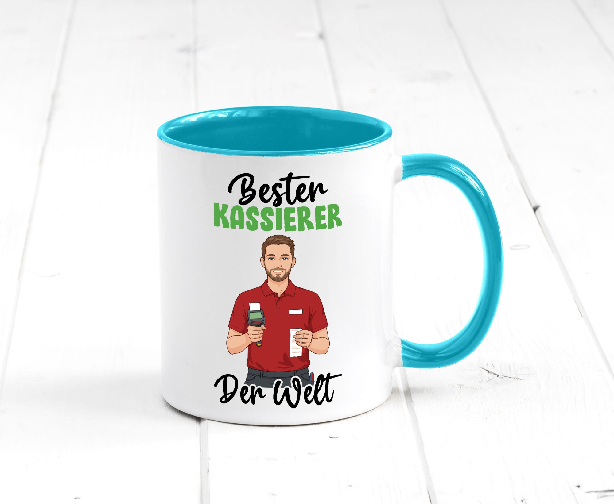 Bester Kassierer v2 Geschenkidee Humor Tasse