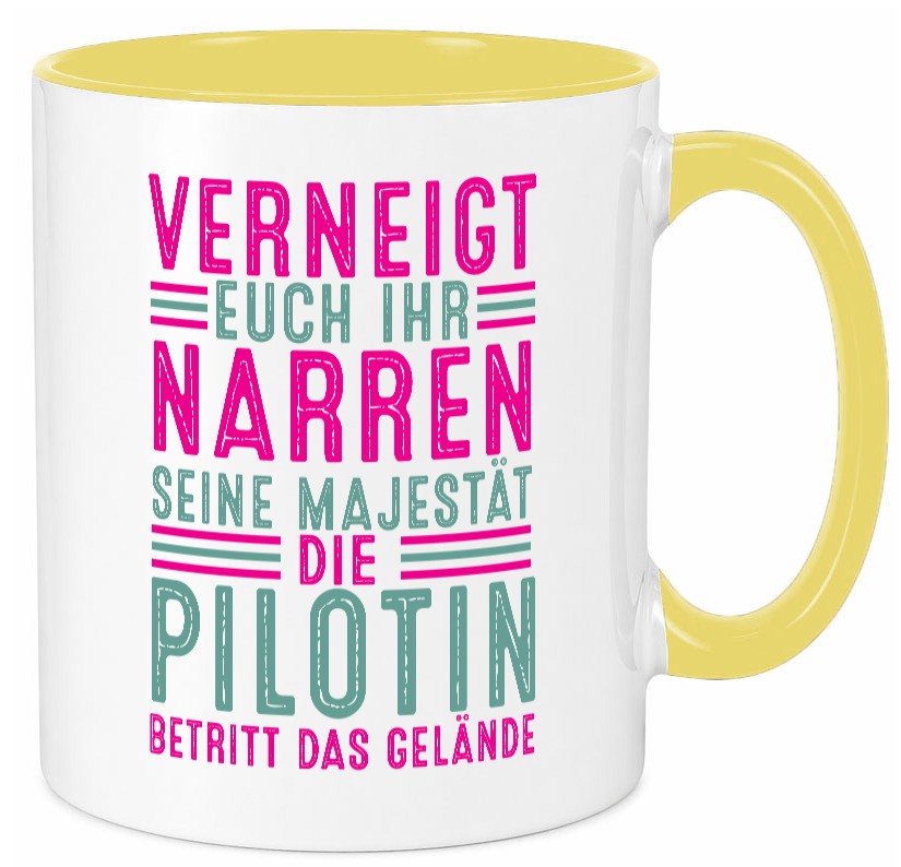 Verneigt euch: Pilotin | Definition Piloten Humor Geschenkidee Tasse