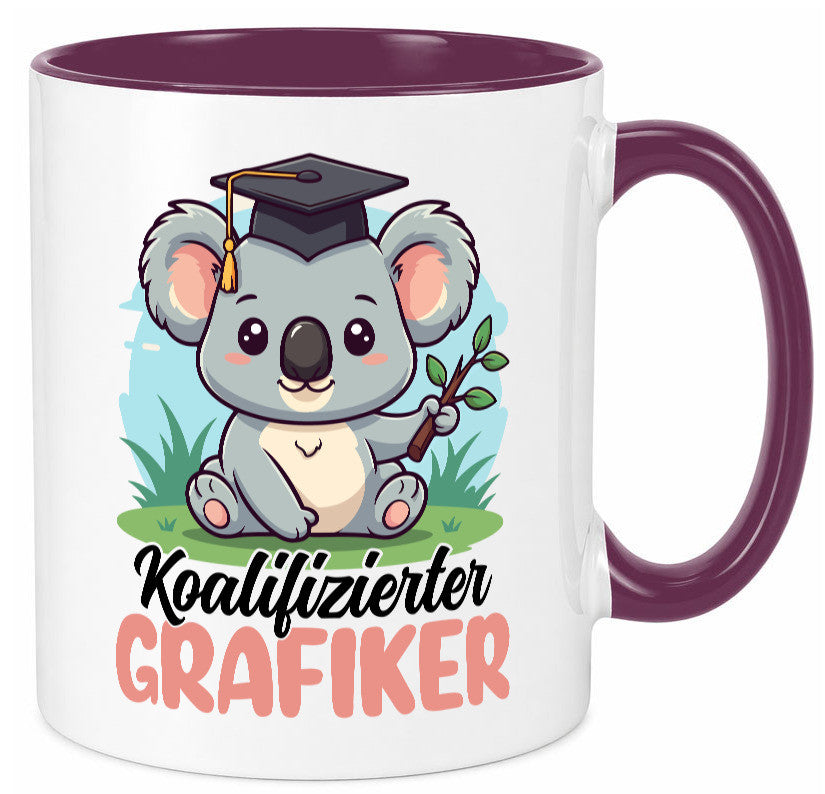 Koalifizierter Grafiker | Grafik Design lustiger Spruch Geschenk Humor Tasse