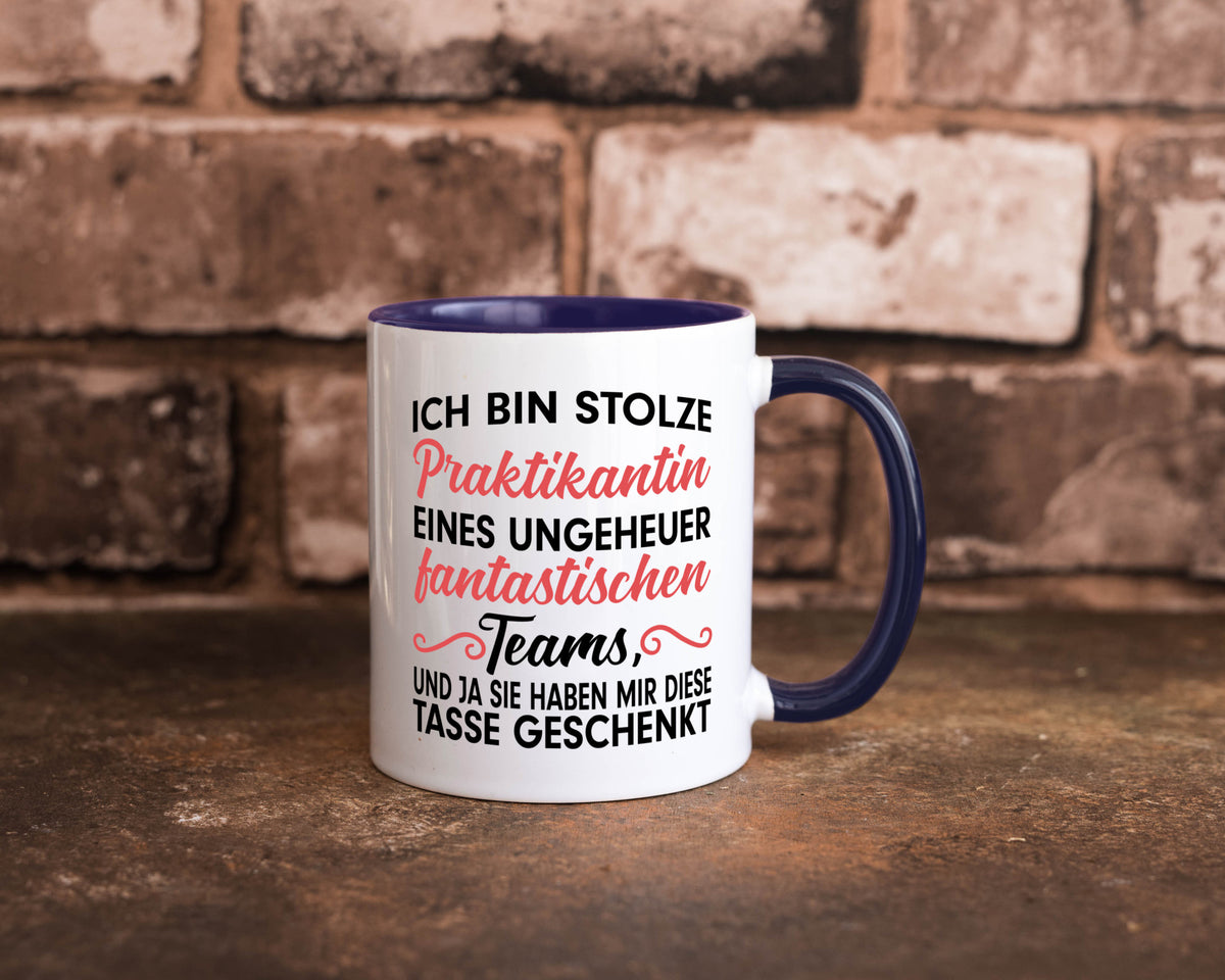 Stolze Praktikantin | Arbeitswelt Tasse Praktikum Geschenk Arbeit Kollegen Büro