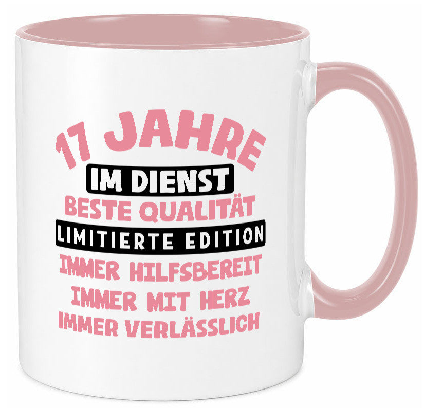17 Jahre im Dienst | Jubiläum Arbeit v11 Humor Kollegen Büro Geschenkidee Tasse