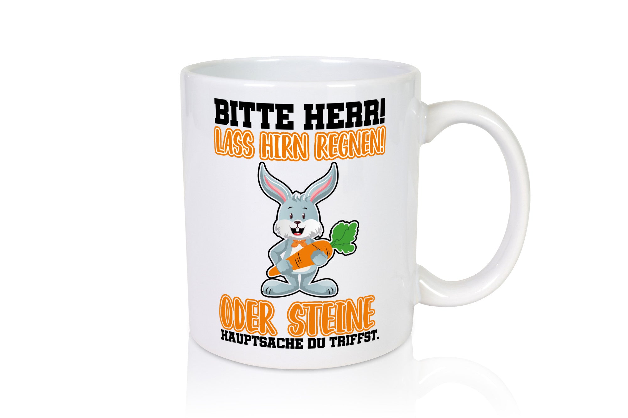 Lass Hirn regnen lustig Humor Geschenkidee Geschenk Tasse