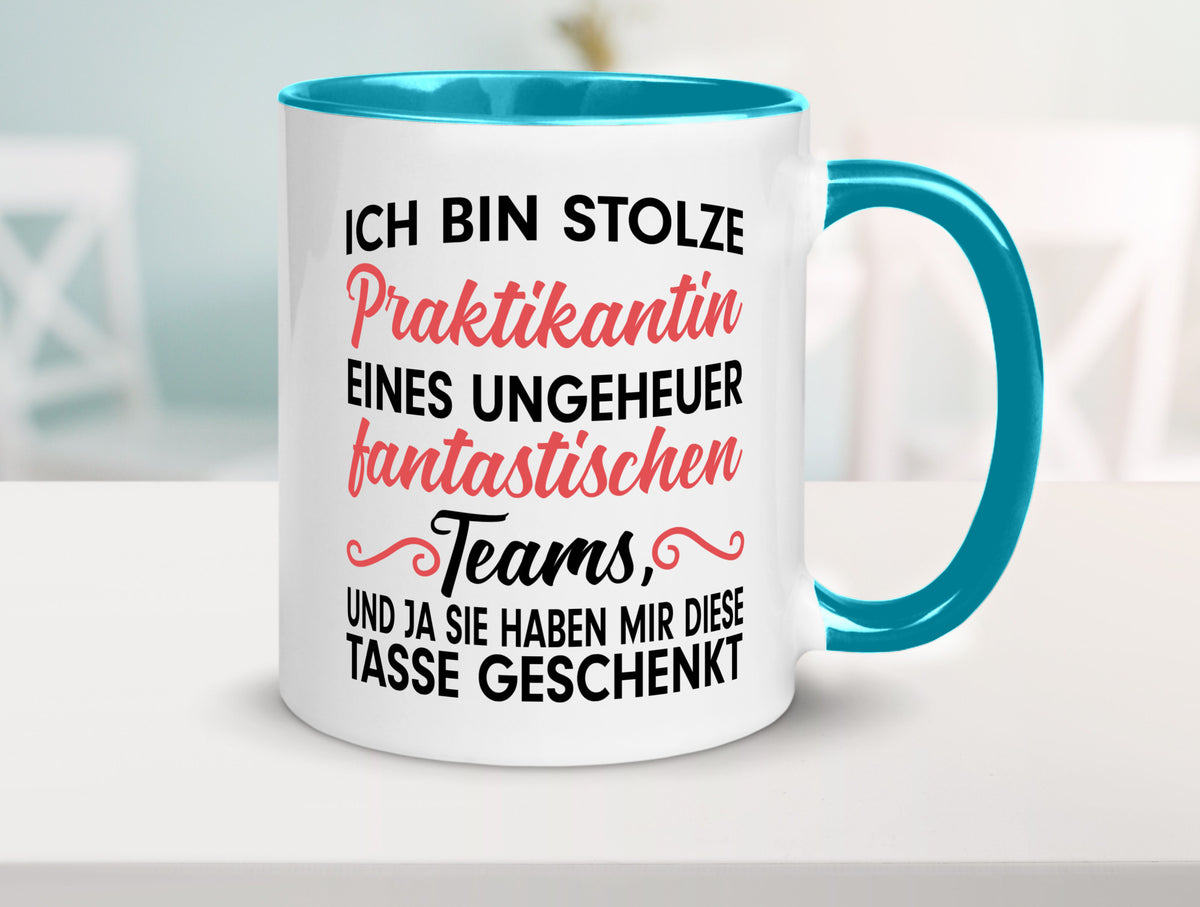 Stolze Praktikantin | Arbeitswelt Tasse Praktikum Geschenk Arbeit Kollegen Büro