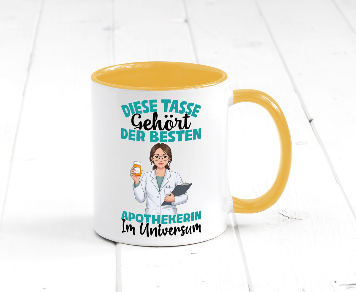Im Universum: Apothekerin | Apotheke Pharmazie lustiger Spruch Geschenk Humor Tasse