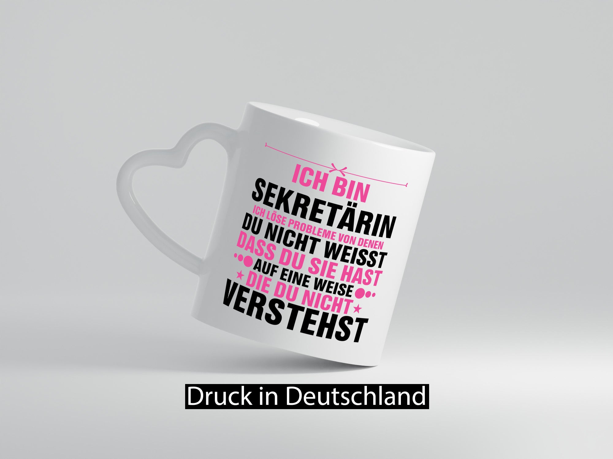 Löse Probleme: Sekretärin | Büro v2 Geschenkidee Arbeit Kollegen Humor Tasse