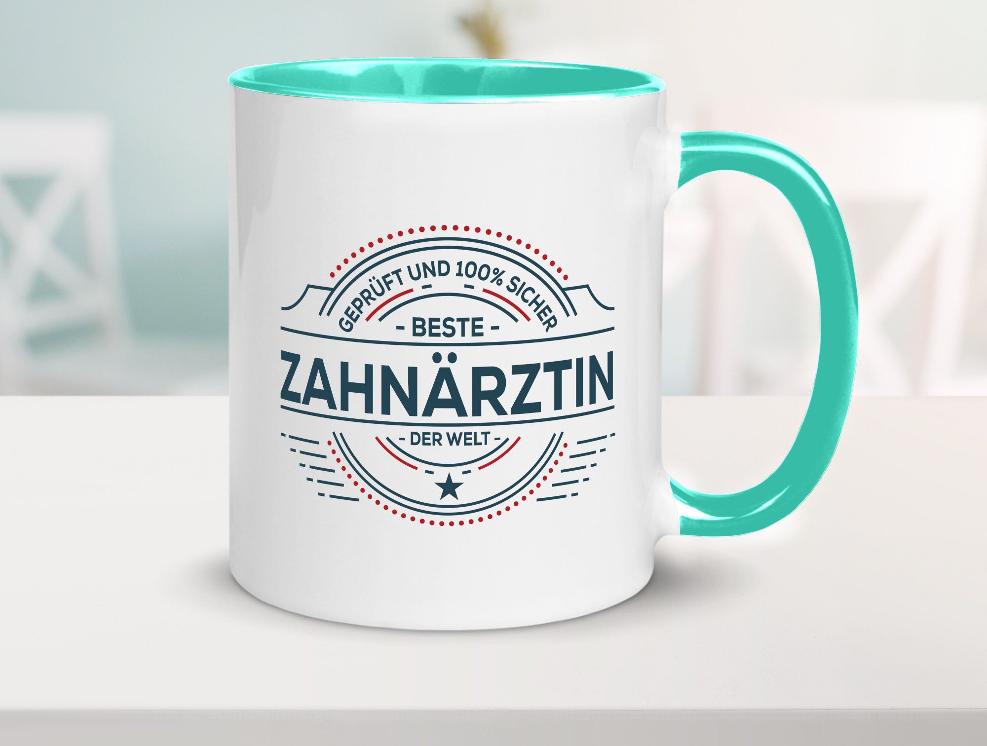 Geprüft und sicher: Zahnärztin | Zahnmedizin Beruf lustig Arbeit Kollegen Büro