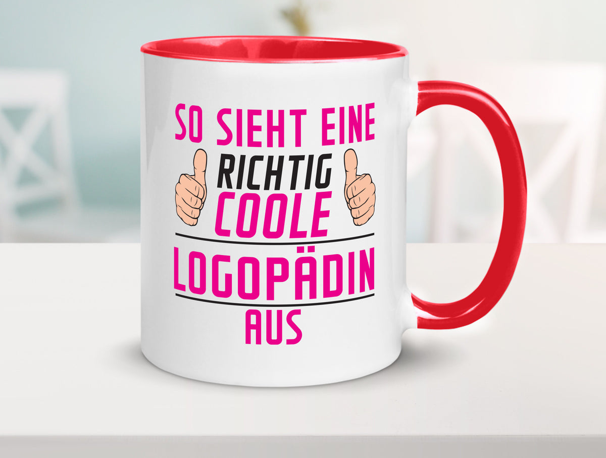 Richtig Coole Logopädin | Sprachtherapie Humor Geschenkidee Tasse